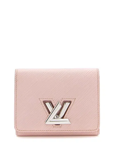 Pre-owned Louis Vuitton Pink Epi Leather Twist Compact Wallet (authentic Pre-loved)