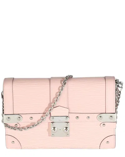 Pre-owned Louis Vuitton Pink Epi Trunk Chain Wallet (authentic Pre-loved)