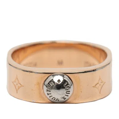 Pre-owned Louis Vuitton Pink Gold Gold Plating Band Ring ()