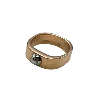 Pre-owned Louis Vuitton Pink Gold Metal Band Ring ()