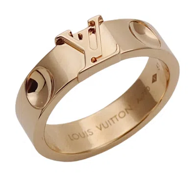 Pre-owned Louis Vuitton Pink Gold Pink Gold (18k) Band Ring ()