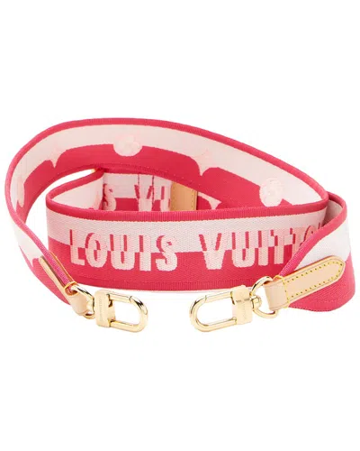 Pre-owned Louis Vuitton Pink Leather & Nylon Bandouliere 20 Shoulder Strap (authentic  Pre-loved)