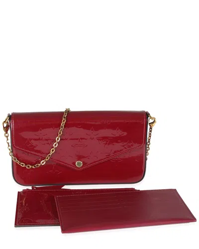 Pre-owned Louis Vuitton Pink Leather Felicie Pochette (authentic Pre-loved)