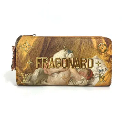 Pre-owned Louis Vuitton Pink Leather Long Wallet (bi-fold) ()