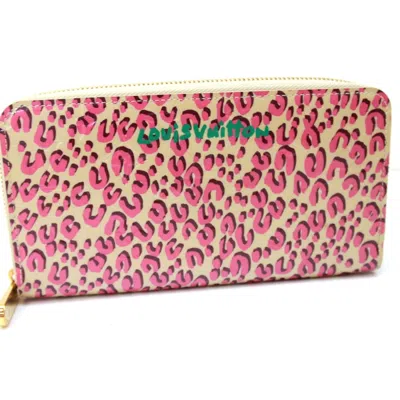 Pre-owned Louis Vuitton Pink Leather Long Wallet (bi-fold) ()