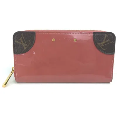 Pre-owned Louis Vuitton Pink Leather Long Wallet (bi-fold) ()