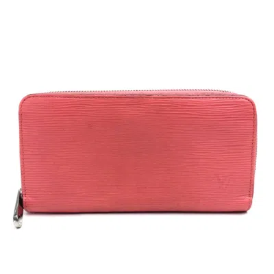 Pre-owned Louis Vuitton Pink Leather Long Wallet (bi-fold) ()