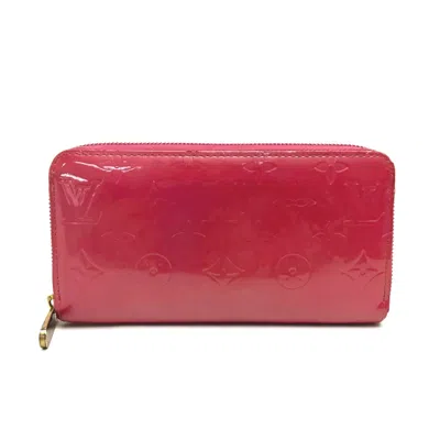 Pre-owned Louis Vuitton Pink Leather Long Wallet (bi-fold) ()