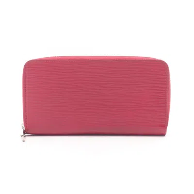 Pre-owned Louis Vuitton Pink Leather Long Wallet (bi-fold) ()