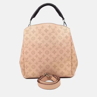 Pre-owned Louis Vuitton Pink Leather Mahina Babylon Pm