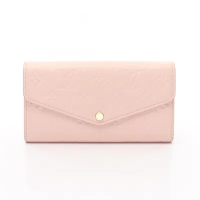 Pre-owned Louis Vuitton Pink Leather Monogram Empreinte Long Wallet (bi-fold) ()