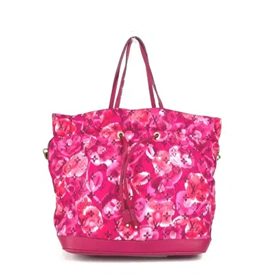 Pre-owned Louis Vuitton Pink Leather Nylon Shoulder Bag Tote Bag ()