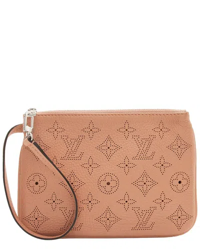 Pre-owned Louis Vuitton Pink Leather Pochette (authentic Pre-loved)