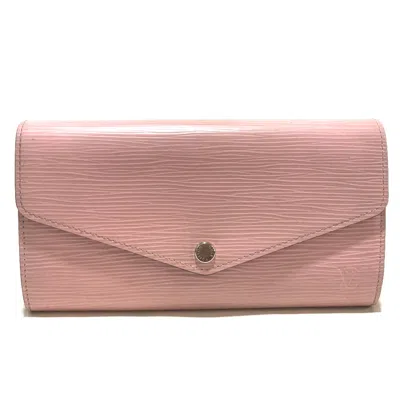 Pre-owned Louis Vuitton Pink Leather Wallet (bi-fold) ()