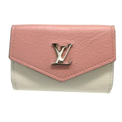 Pre-owned Louis Vuitton Pink Leather Wallet (tri-fold) ()