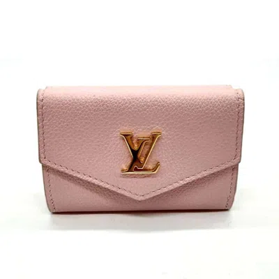 Pre-owned Louis Vuitton Pink Leather Wallet (tri-fold) ()
