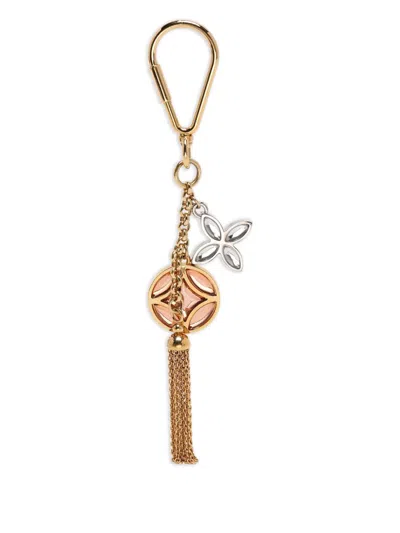 Pre-owned Louis Vuitton Pink Monogram Bag Charm In Gold