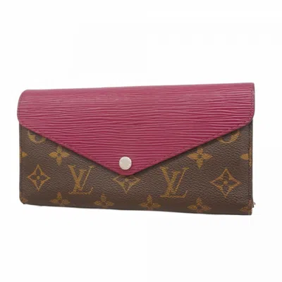 Pre-owned Louis Vuitton Pink Long Wallet (tri-fold) () In Multi