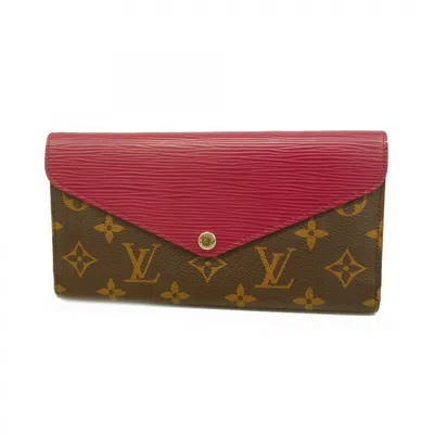 Pre-owned Louis Vuitton Pink Long Wallet (tri-fold) () In Multi