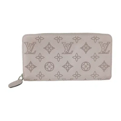 Pre-owned Louis Vuitton Pink Mahina Leather Long Wallet (bi-fold) ()