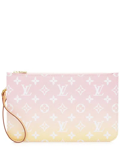 Pre-owned Louis Vuitton Pink Monogram Canvas By The Pool Neverfull Mm Pochette  (authentic Pre-loved)