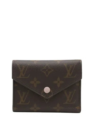 Louis Vuitton Pink Monogram Canvas Victorine Wallet (authentic Pre-loved) In Brown