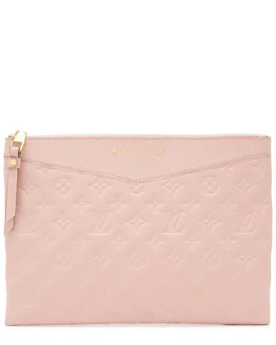 Pre-owned Louis Vuitton Pink Monogram Empreinte Daily Pouch (authentic Pre-loved)