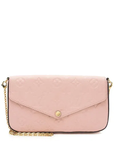 Pre-owned Louis Vuitton Pink Monogram Empreinte Felicie Pochette (authentic Pre-loved)