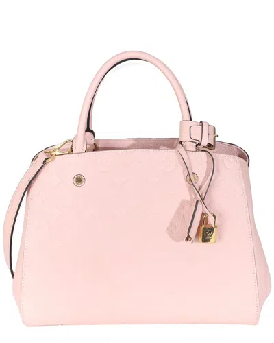 Pre-owned Louis Vuitton Pink Monogram Empreinte Leather Montaigne Mm (authentic Pre-  Loved)
