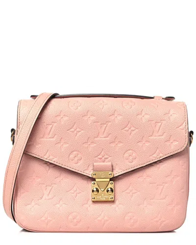 Pre-owned Louis Vuitton Pink Monogram Empreinte Leather Pochette Metis (authentic Pre-  Loved)