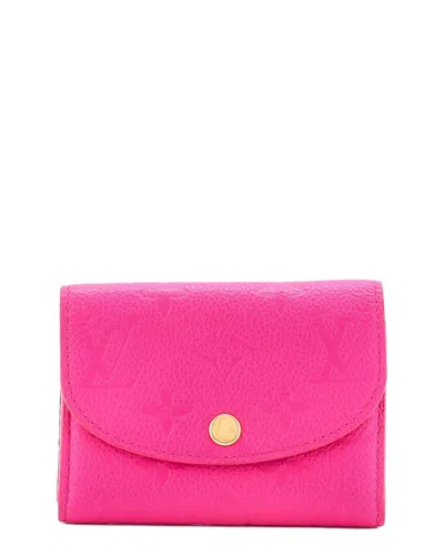 Pre-owned Louis Vuitton Pink Monogram Empreinte Leather X Takashi Murakami Rosalie Coin  Purse (authentic Pre-