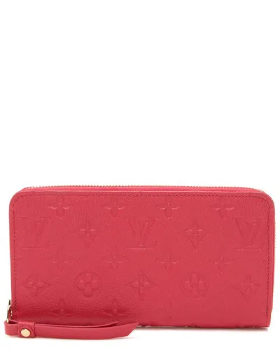Pre-owned Louis Vuitton Pink Monogram Empreinte Zippy Wallet (authentic Pre-loved)