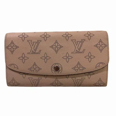 Pre-owned Louis Vuitton Pink Monogram Leather Long Wallet (bi-fold) ()