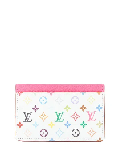 Pre-owned Louis Vuitton Pink Monogram Multicolore 2025 Cardholder (authentic Pre-loved)