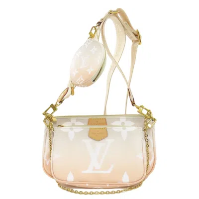 Pre-owned Louis Vuitton Pink Monogram Pochette Shoulder Bag ()