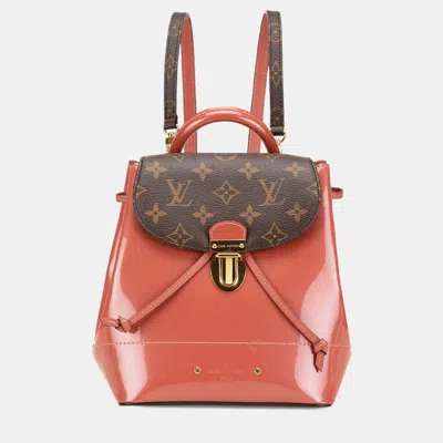 Pre-owned Louis Vuitton Pink Monogram Vernis Hot Springs Backpack