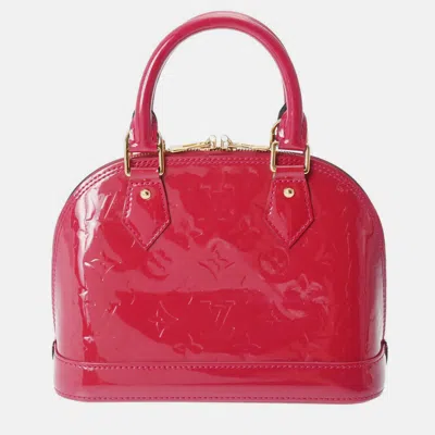 Pre-owned Louis Vuitton Pink Monogram Vernis Leather Alma Handbag