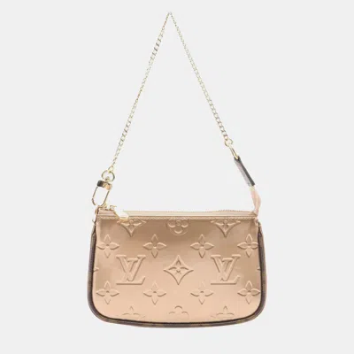 Pre-owned Louis Vuitton Pink Monogram Vernis Mini Pochette Accessoires