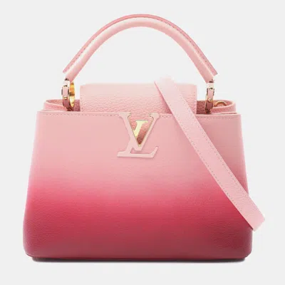 Pre-owned Louis Vuitton Pink Ombre Capucines Bb