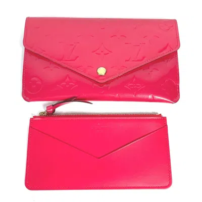 Pre-owned Louis Vuitton Pink Other Long Wallet (bi-fold) ()