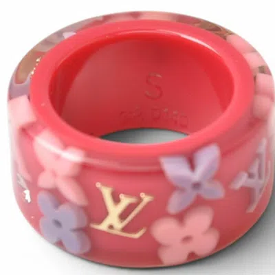 Pre-owned Louis Vuitton Pink Plastic Band Ring ()