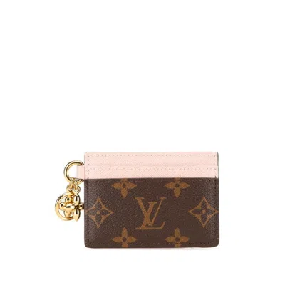 Pre-owned Louis Vuitton Pink Pvc Leather Card Case () In Multi