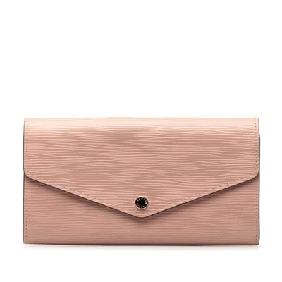 Pre-owned Louis Vuitton Pink Rose Ballerine Leather Coin Purse/coin Case () In Pink, Rose Ballerine