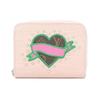 Pre-owned Louis Vuitton Pink Rose Ballerine Rose Leather Long Wallet (bi-fold) () In Pink, Rose Ballerine, Rose