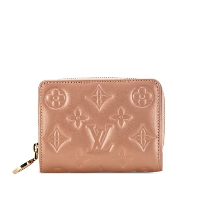 Pre-owned Louis Vuitton Pink Rose Gold Leather Wallet (bi-fold) () In Pink, Rose Gold