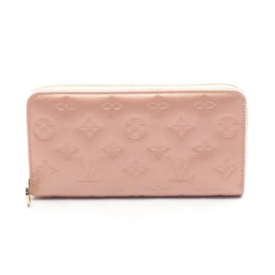 Pre-owned Louis Vuitton Pink Rose Gold Monogram Leather Long Wallet (bi-fold) () In Pink, Rose Gold