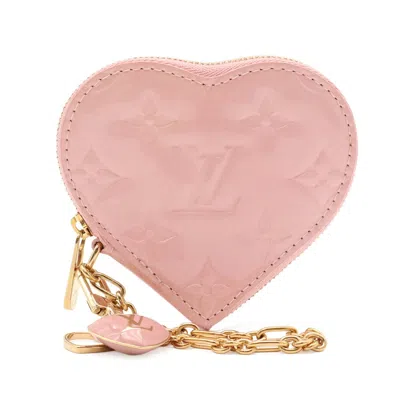 Pre-owned Louis Vuitton Pink Rose Leather Coin Purse/coin Case () In Pink, Rose