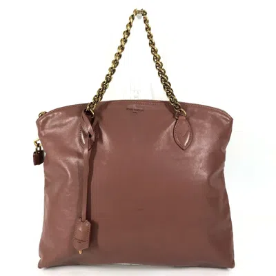 Pre-owned Louis Vuitton Pink Rose Leather Shoulder Bag Tote Bag ()