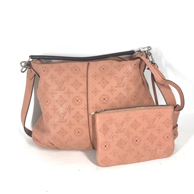 Pre-owned Louis Vuitton Pink Rose Mahina Leather Handbag Shoulder Bag Tote Bag ()