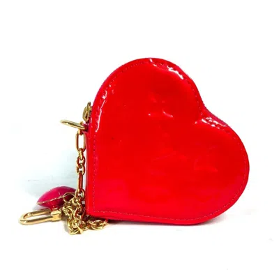 Pre-owned Louis Vuitton Pink Rose Pop Monogram Vernis Coin Purse/coin Case ()
